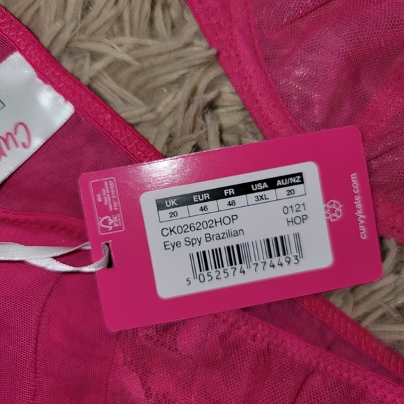 Eye Spy Balcony Bra and Panty Hot Pink - Picture 9 of 10